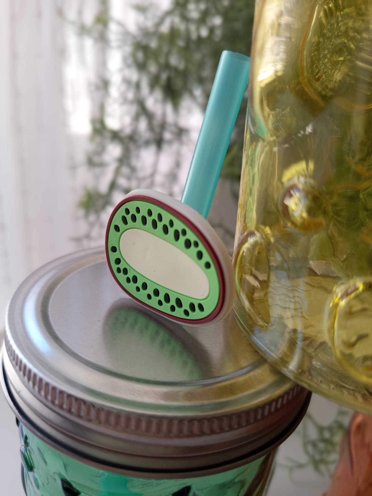 Vaso verde Kiwi vidrio - Imagen 4